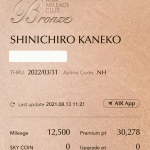 ANAブロンズステータス