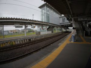 台風9号　友部駅　250802
